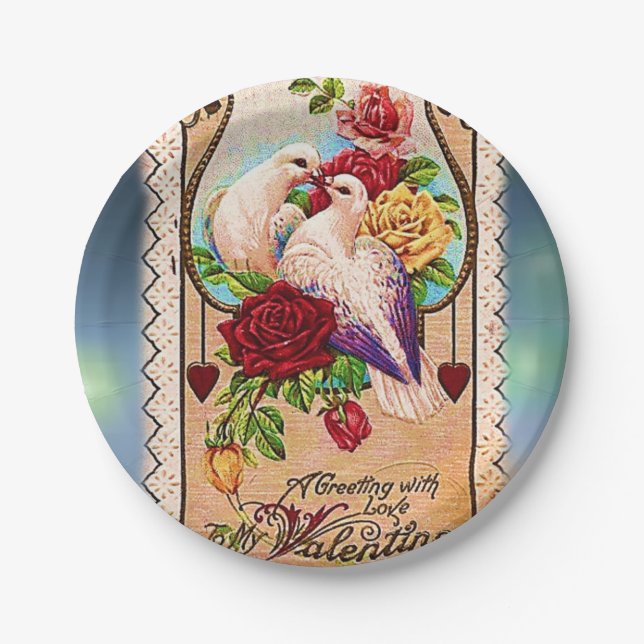 Assiettes En Carton Plaques de papier Saint-Valentin (Devant)