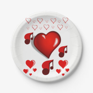 Assiettes En Carton Plaques de papier Saint-Valentin