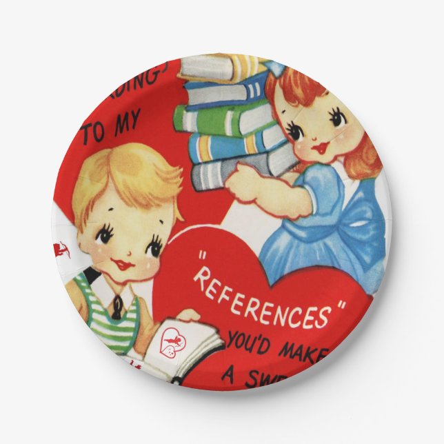 Assiettes En Carton Plaques de papier Saint-Valentin (Devant)