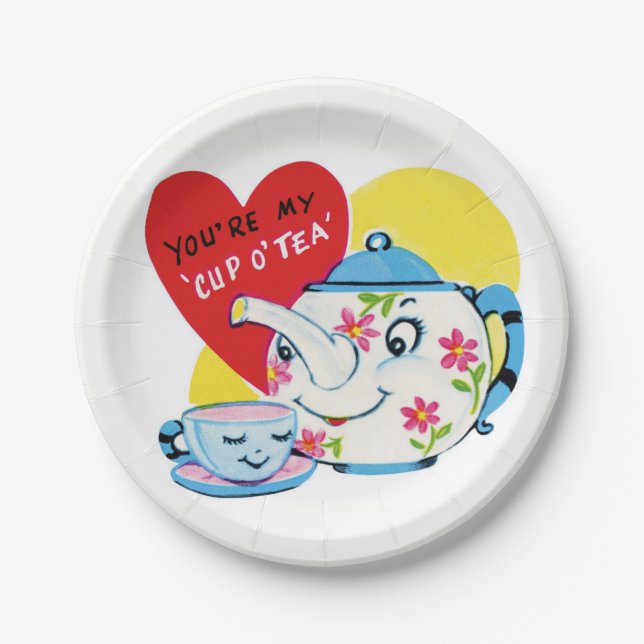 Assiettes En Carton Plaques de papier Saint-Valentin (Devant)