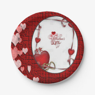 Assiettes En Carton Plaques de papier Saint-Valentin