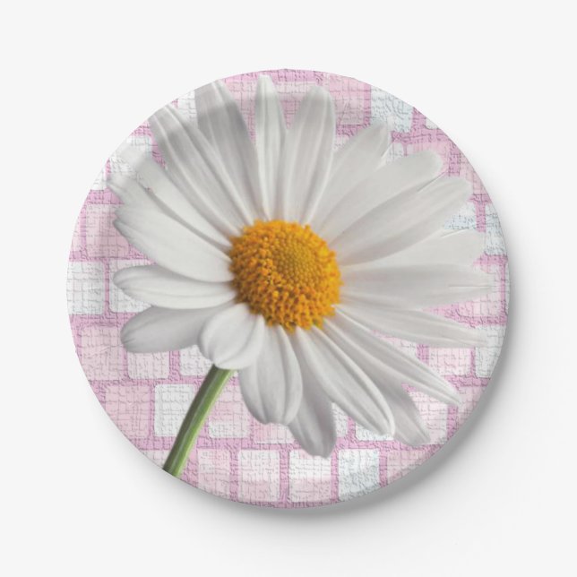 Assiettes En Carton Plaques de papier Saint Valentin, Daisy (Devant)
