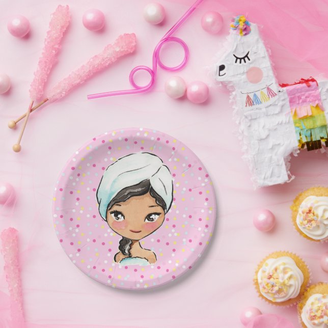 Assiettes En Carton Plaques de papier spa anniversaire (Fête)