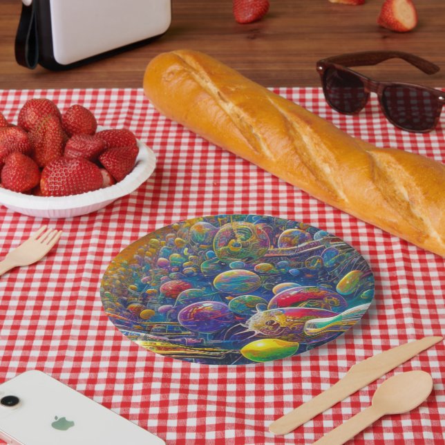 Assiettes En Carton Plaques de papier Space Race (Pique-nique)