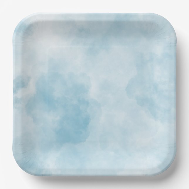 Assiettes En Carton Plaques de papier - Tête dans les NUAGES (Recto)