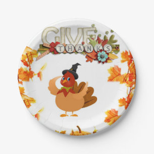 Assiettes En Carton Plaques de papier Thanksgiving