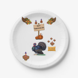 Assiettes En Carton Plaques de papier Thanksgiving
