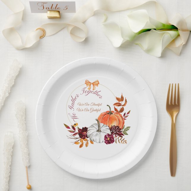 Assiettes En Carton Plaques de papier Thanksgiving (Mariage)