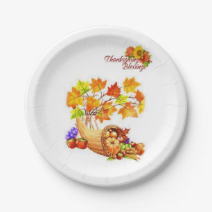 Assiettes En Carton Plaques de papier Thanksgiving