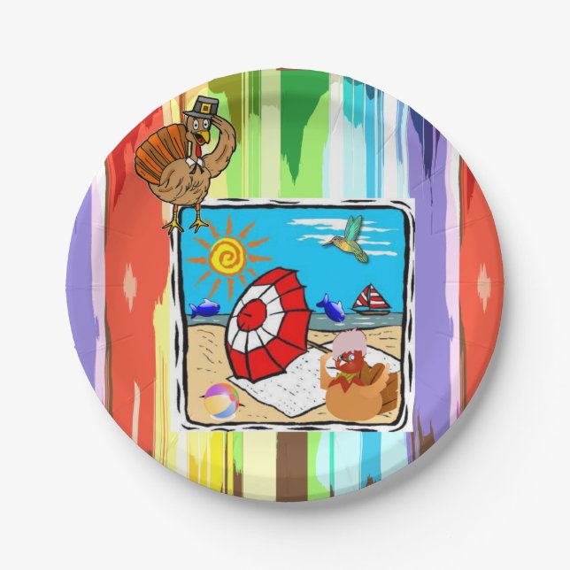 Assiettes En Carton Plaques de papier Thanksgiving (Devant)