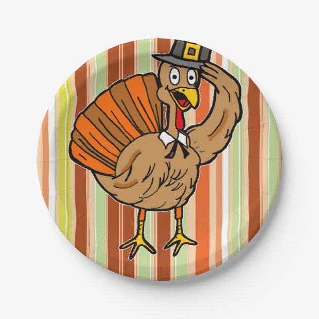 Assiettes En Carton Plaques de papier Thanksgiving (Devant)