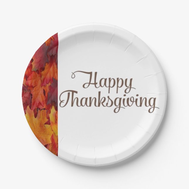 Assiettes En Carton Plaques de papier Thanksgiving (Devant)