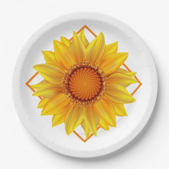 Assiettes En Carton Plaques de papier-tournesol (Devant)
