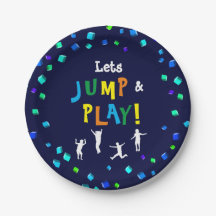 Plaques de papier Trampoline ou Bounce Party
