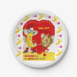 Assiettes En Carton Plaques de papier Valentine's Day Bananes Cashew