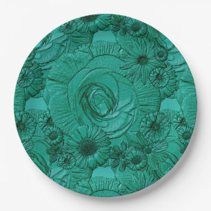 Assiettes En Carton Plaques de papier vert en jade