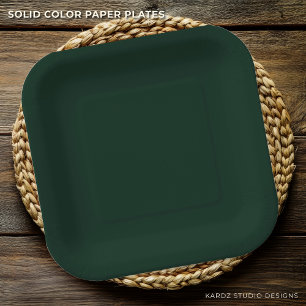 Assiettes En Carton Plaques de papier vert pour forêts solides pour n'
