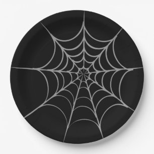 Assiettes En Carton Plaques de papier Web gothique Halloween Spider