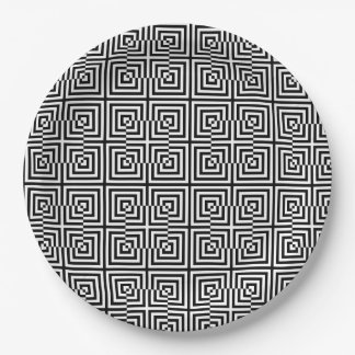 Assiettes En Carton Plaques de partie d'illusion optique - set 1