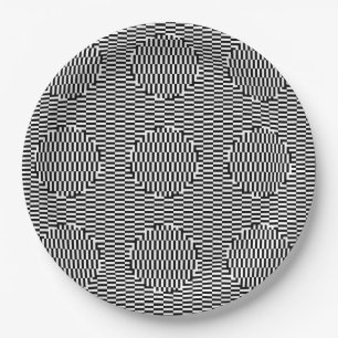 Assiettes En Carton Plaques de partie d'illusion optique - set 3