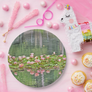 ASSIETTES EN CARTON PLAQUES DE PARTIES PAPIER/LITS FLORAUX/ROSES/REFLE