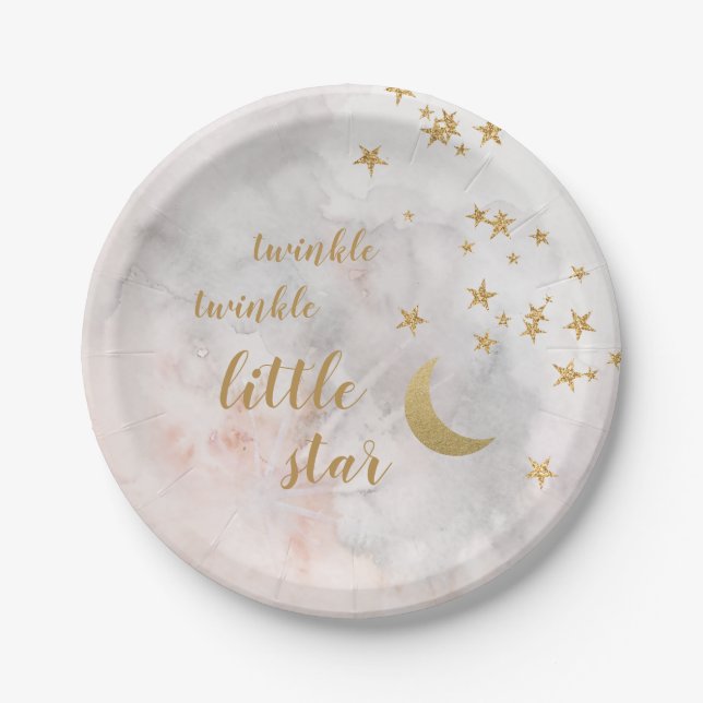 Assiettes En Carton Plaques De Petite Étoile Sur Les Plaques De Lune (Devant)