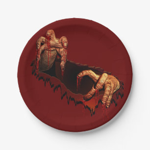 Assiettes En Carton Plaques d'Halloween Festive Zombie Plaques de papi