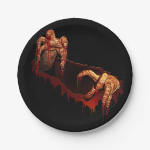 Assiettes En Carton Plaques d'Halloween Festive Zombie Plaques de papi