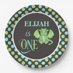 Assiettes En Carton Plaques Dragon 1er Anniversaire Personnalisées