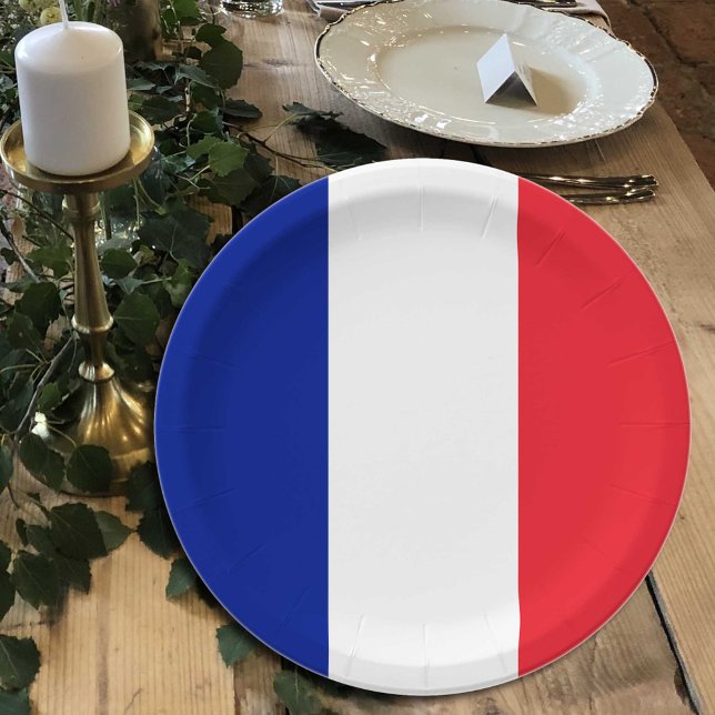 Assiettes En Carton Plaques Drapeau Français, fête, sports, France (Créateur téléchargé)
