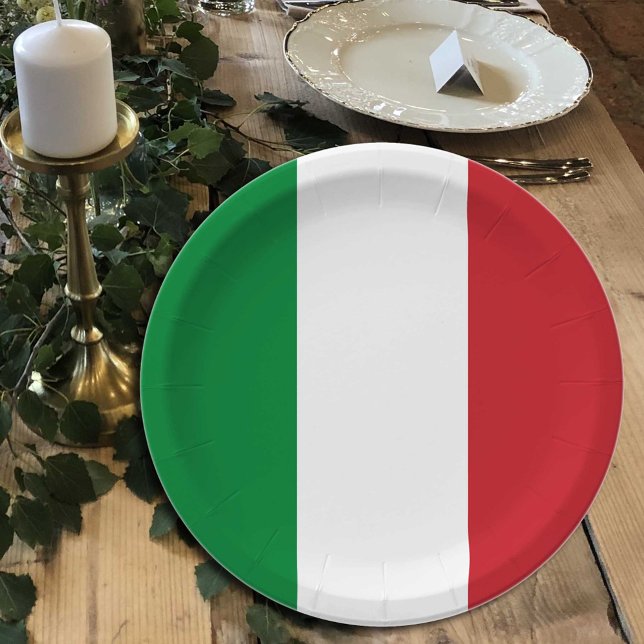 Assiettes En Carton Plaques Drapeau Italien, fête, sports, Italie (Créateur téléchargé)