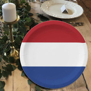 Assiettes En Carton Plaques drapeau néerlandais, fête, sport, Pays-Bas