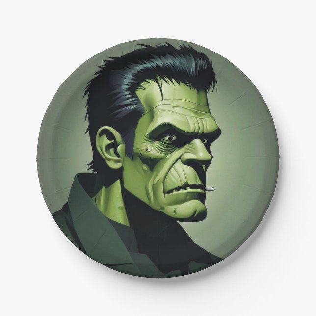 Assiettes En Carton Plaques du Frankenstein (Devant)