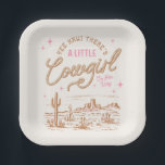 Assiettes En Carton Plaques en papier Baby shower de fille rose<br><div class="desc">Plaques de Baby shower de fille</div>