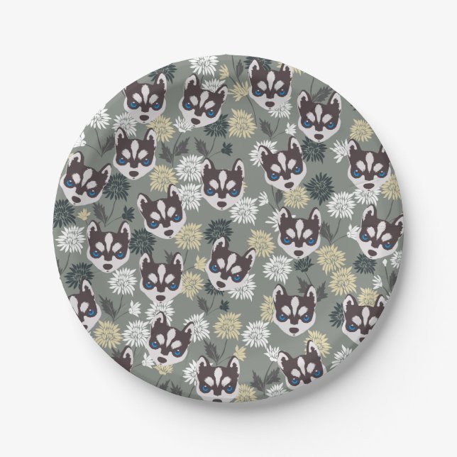 Assiettes En Carton Plaques en papier cuites Husky (Devant)