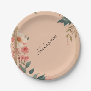 Assiettes En Carton Plaques en papier d'artisanat avec motifs floraux