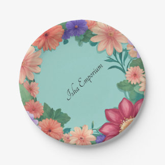 Assiettes En Carton Plaques en papier d'artisanat avec motifs floraux