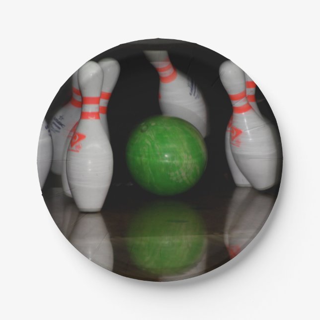 Assiettes En Carton Plaques en papier de Bowling (Devant)