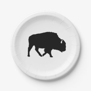Assiettes En Carton Plaques en papier de camping sauvage de Buffalo