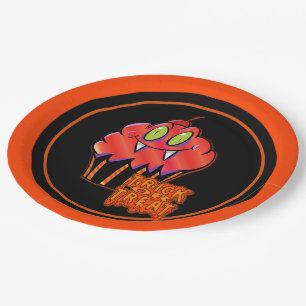 Assiettes En Carton Plaques en papier de cupcake orange Vampire Hallow