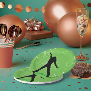 Assiettes En Carton Plaques en papier de danse pour femmes