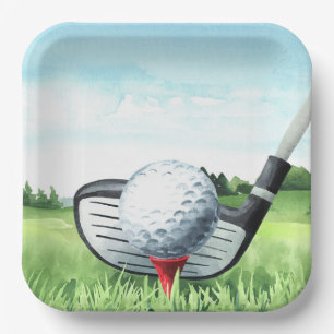 Assiettes En Carton Plaques en papier de Golf Tournamen
