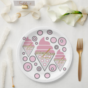 Assiettes En Carton Plaques en papier de la licence de glace irrésisti