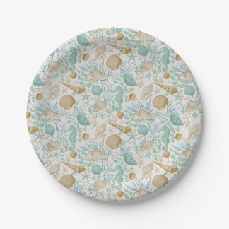 Assiettes En Carton Plaques en papier de plage, plaque en papier rond