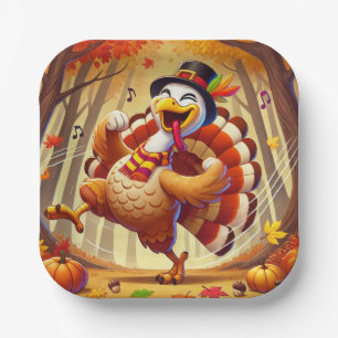 Assiettes En Carton Plaques en papier de Turquie Thanksgiving Festif