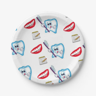 Assiettes En Carton Plaques en papier Dentist Teintures sourire
