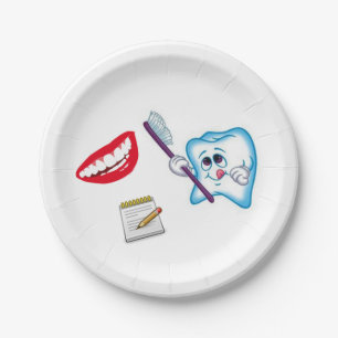 Assiettes En Carton Plaques en papier Dentist Teintures sourire