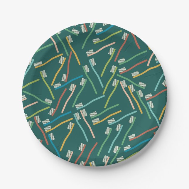 Assiettes En Carton Plaques en papier dentiste mignonnes (Devant)