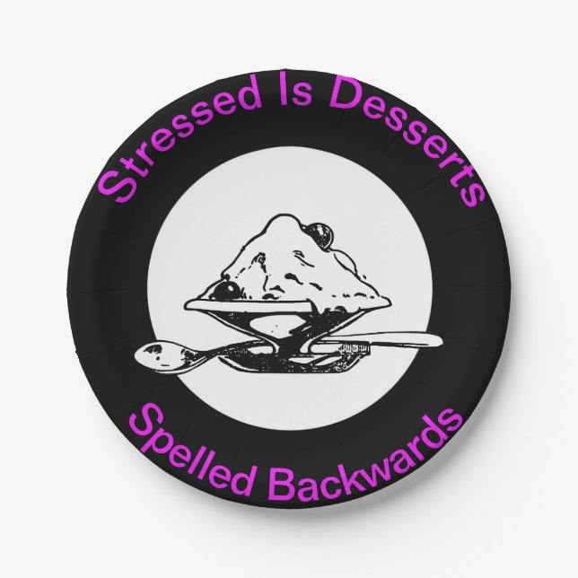 Assiettes En Carton Plaques en papier Desserts amusants gâteau d'anniv (Devant)