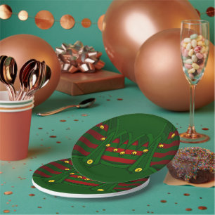 Assiettes En Carton Plaques en papier Elf de Noël Plaques de fête fest